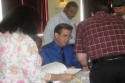 Steve reviews with students after class.