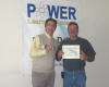 David receives his workshop certificate