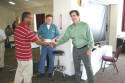 Student Thanking Steve for a Job Well Done
