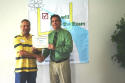 Richard receives his class certificate