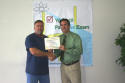 Donnie receives his class certificate