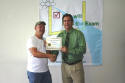 Victor receives his class certificate