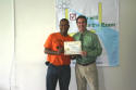 Ryan receives his class certificate