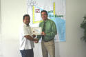 Reshley receives his class certificate