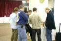 Group Huddle During Lunch