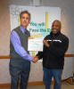 Henry receives his workshop certificate