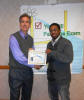Prentice receives his workshop certificate